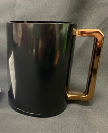 Schönfeld-Acrylic Washing Cup Black with Gold Handles Schönfeld-Acrylic Washing Cup Black with Gold Handles